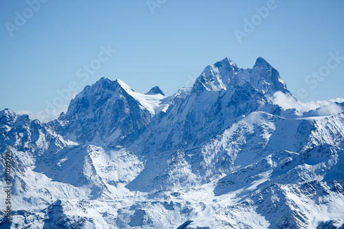 Huge mountains in winter