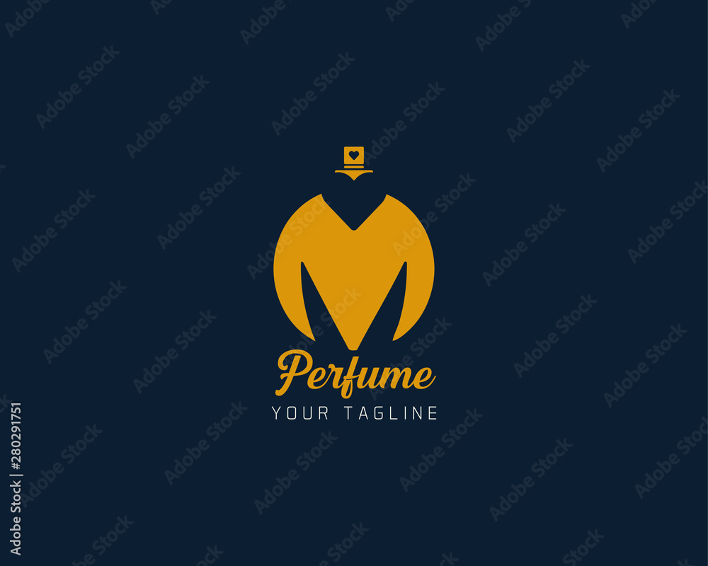 Luxury professional M letter with perfume abstract Logo Template Design Vector - obrazy, fototapety, plakaty 