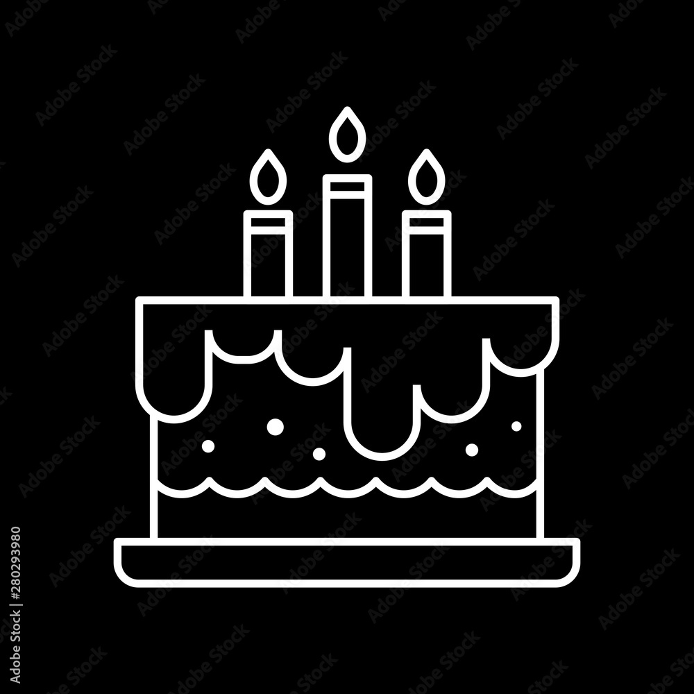 Birthday cake icon for your project Birthday cake icon for your project