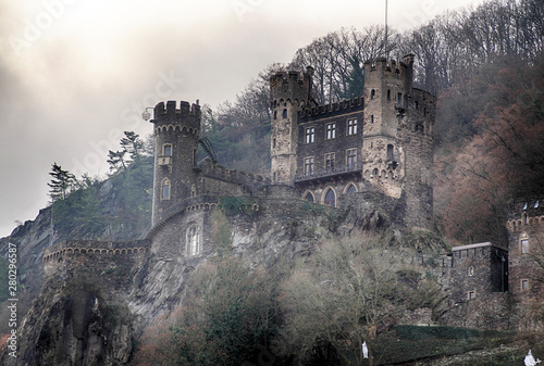 Reichenstein castle on the Rhine River photo