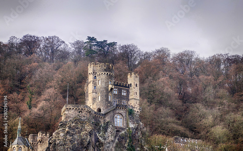 Rheinstein castle on the Rhine River photo