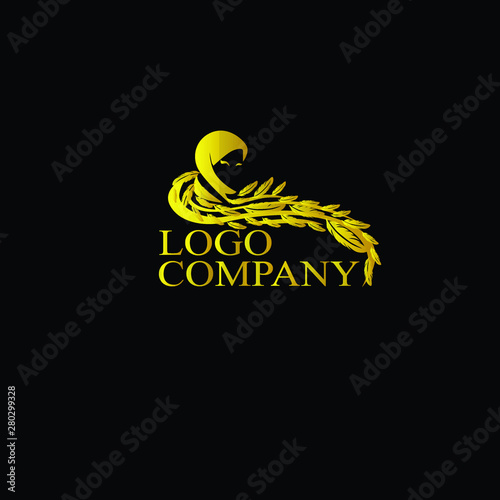 golden muslimah logo icon