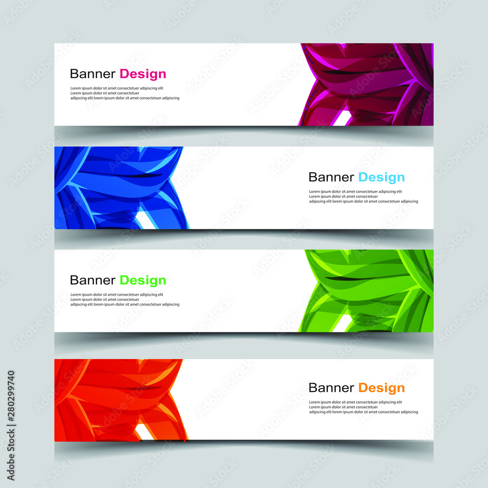 Fototapeta premium Vector Abstract design banner web template