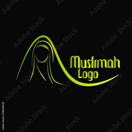 golden muslimah logo icon