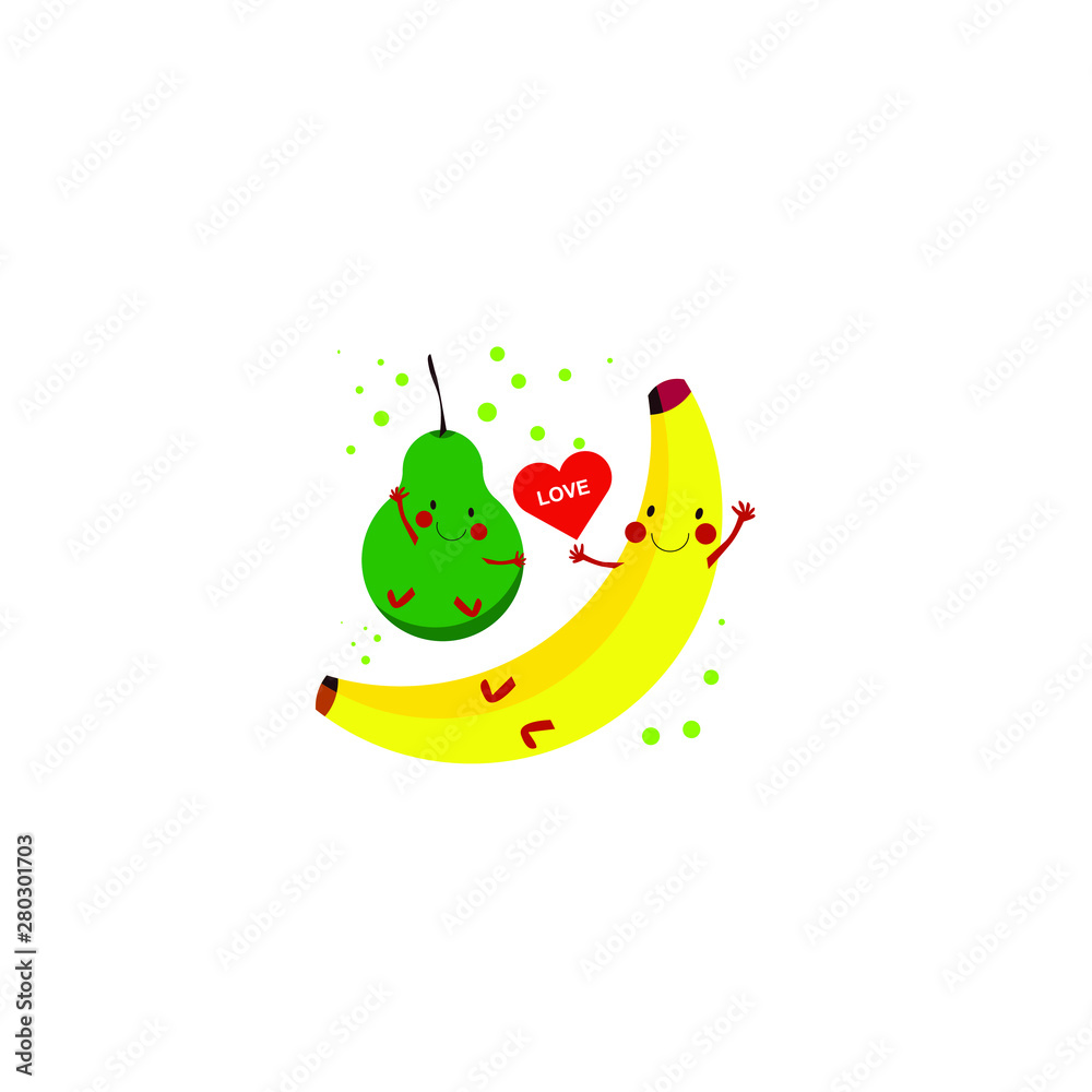Fototapeta premium love fruit design for vegetable industry