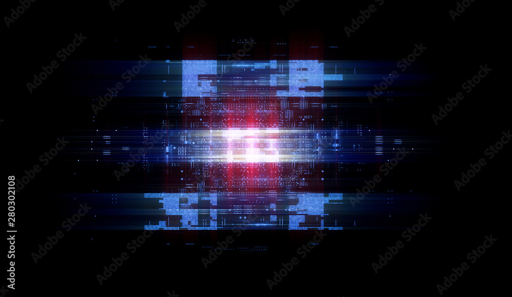 Led Light. Abstract effect. Future tech. Glare cubes. Digital cpu signal. .Shine grid. Modern big data. Neon flare. Quantum computer net system. .Magic code. Grid HUD lines. Web device. Blocks system.