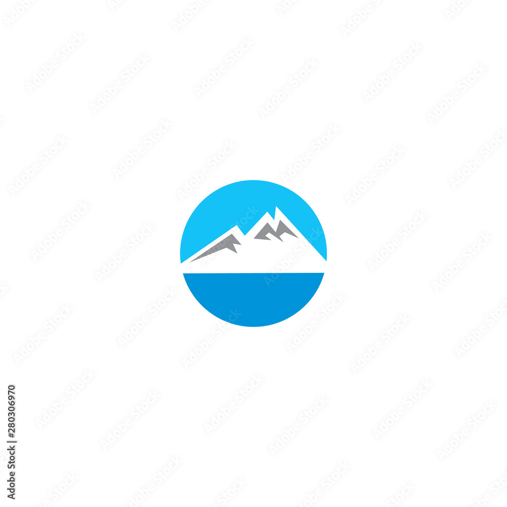 mountain nature vector logo