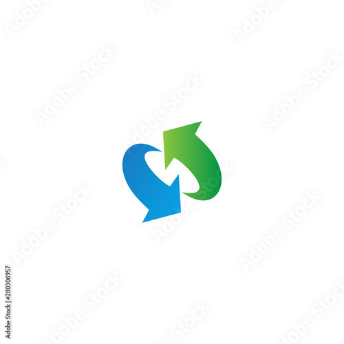 Free Download circle arrow sign vector logo - GFXLoad