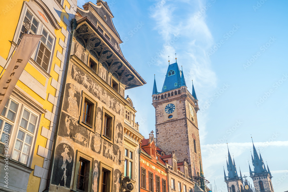 Fototapeta premium Heritage buildings in Old Town of Prague in Czech Republic