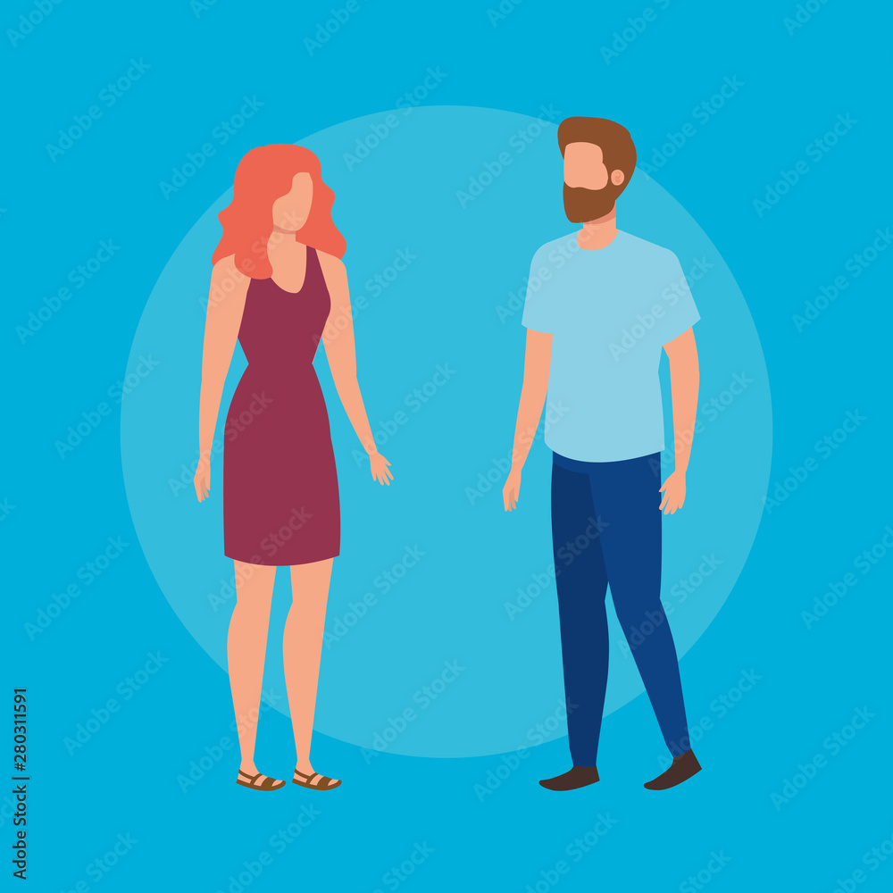custom made wallpaper toronto digitalfashion man and woman with hairstyle and casual clothes