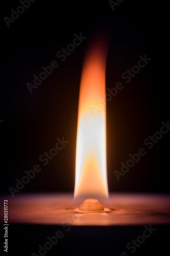 A photo of flame coming from indian camphor photo