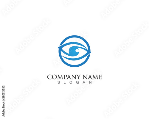 eye logo and vector symbol icon