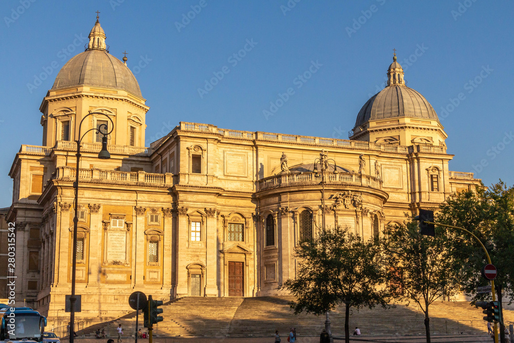 The Basilica Santa Maria Maggiore, the largest Marian church in Rome