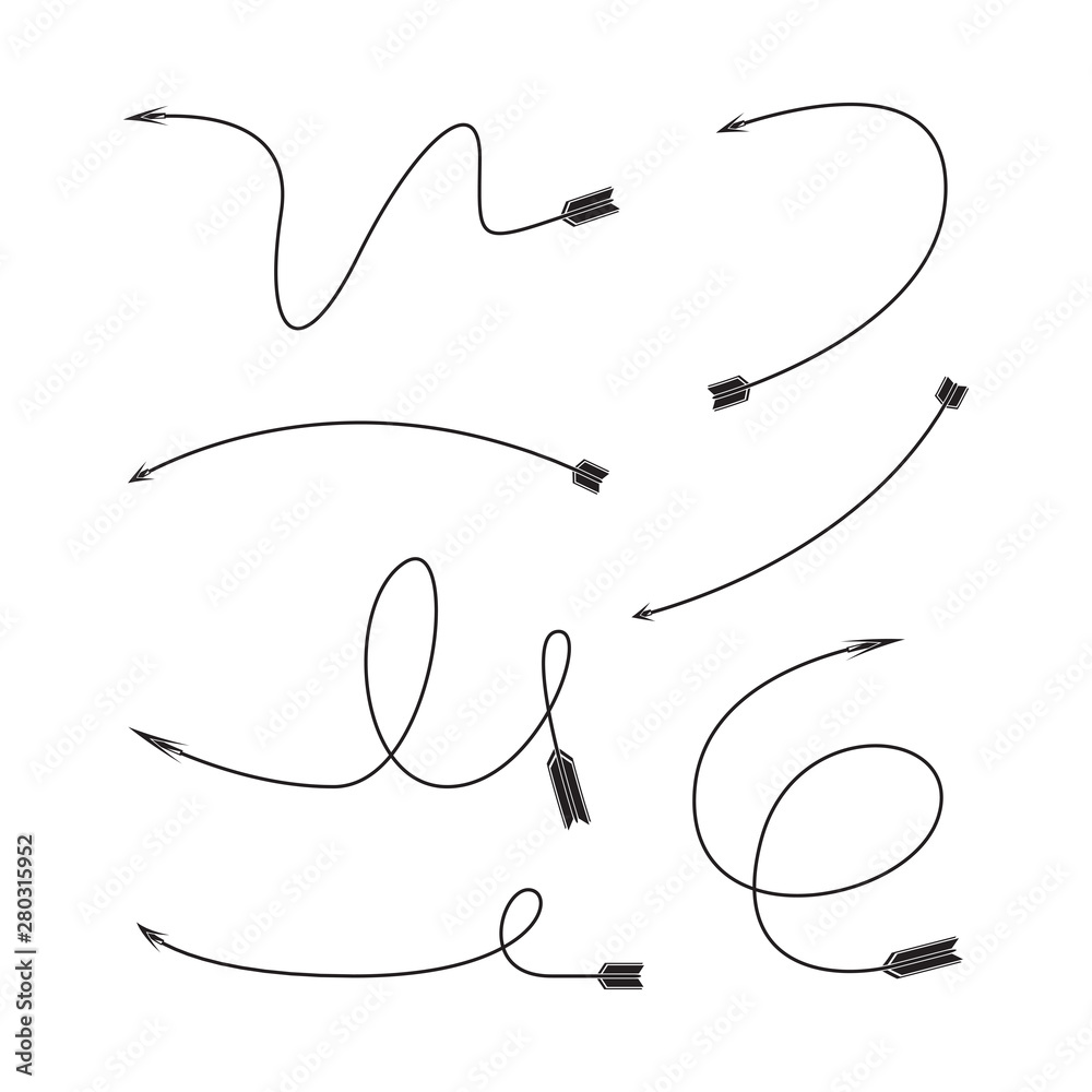 Obraz premium arrows and bows element set