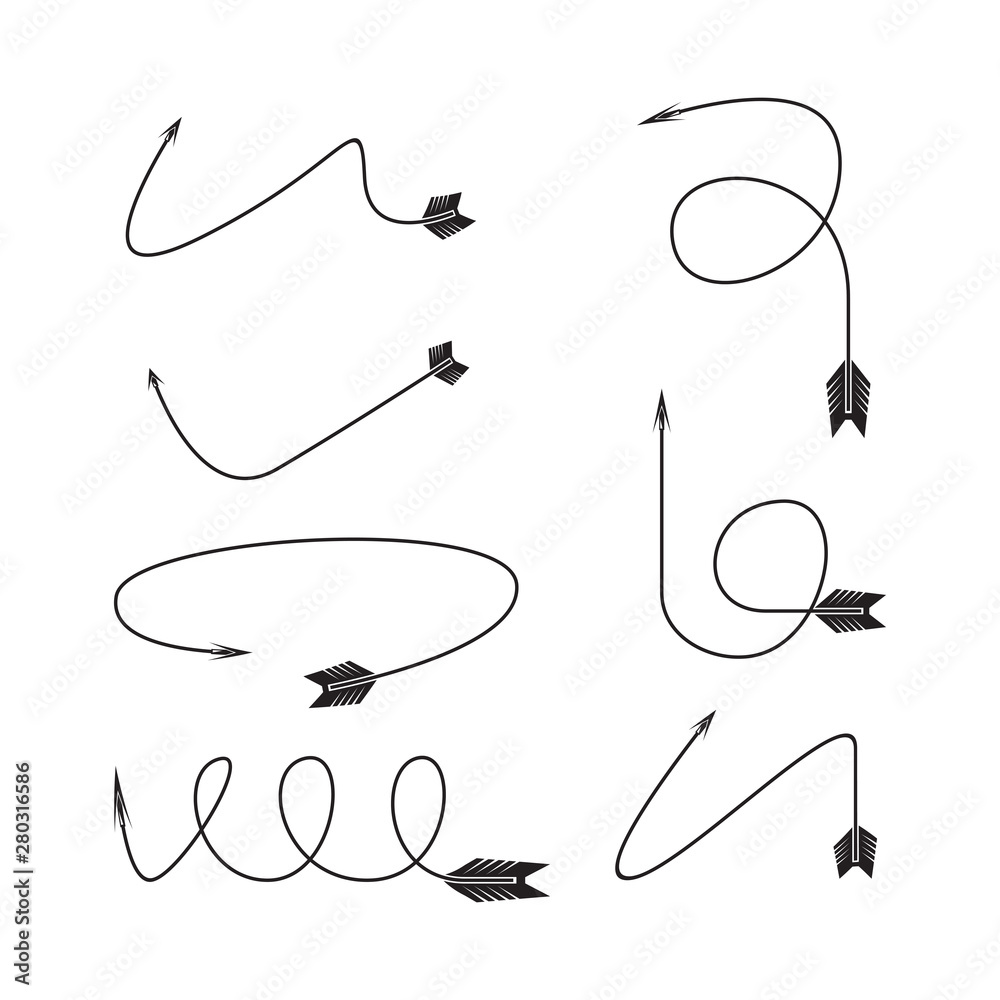 Obraz premium arrows and bows element set