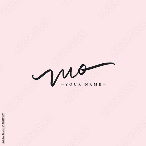 Mo initial logo for a company or business