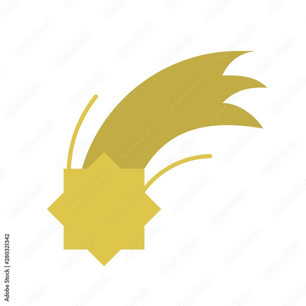 Fallen star vector, Chirstmas related flat style icon