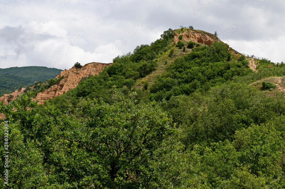 Amazing general view with the rock formations Stob pyramids, west share of Rila mountain, Kyustendil region, Bulgaria, Europe 