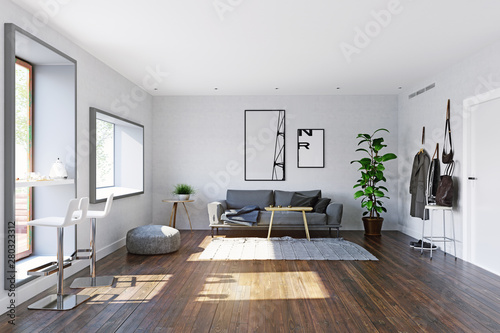 modern  living interior design. © Victor zastol'skiy