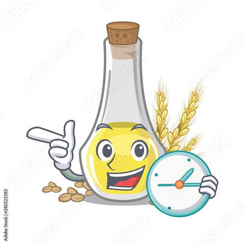 With clock wheat germ oil the mascot shape