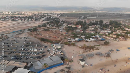 The coastal strip of the Mediterranean Sea near the town of Atlit, Northern Israel. photo