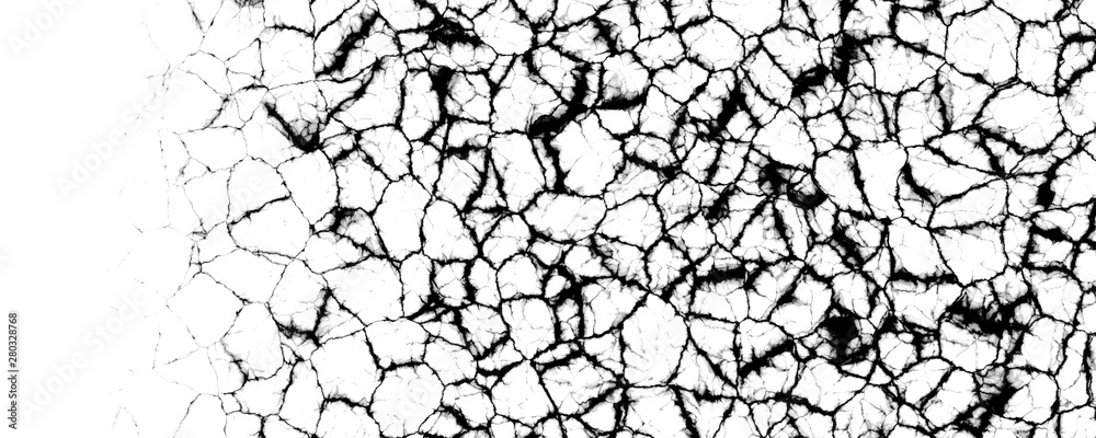 Black and white mask background cracked ground texture