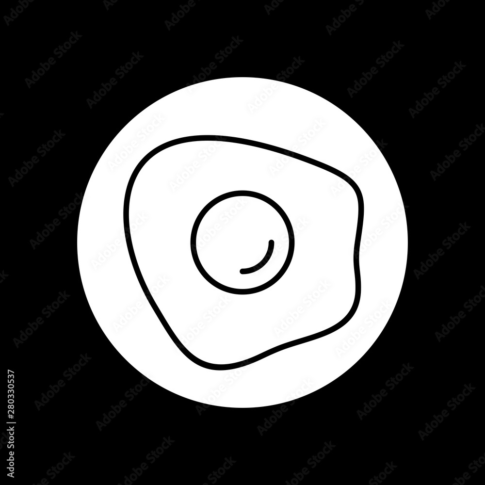  Half fry egg icon for your project