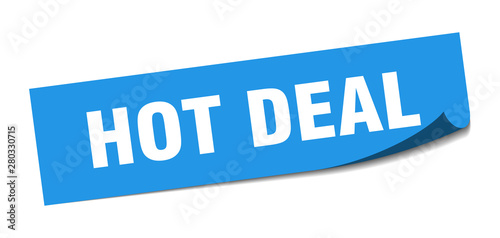 hot deal sticker. hot deal square isolated sign. hot deal