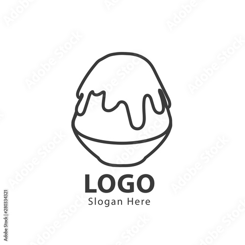 bingsu logo design illustration vector