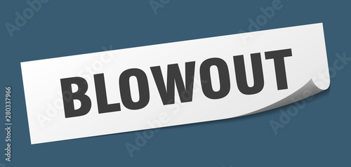 blowout sticker. blowout square isolated sign. blowout
