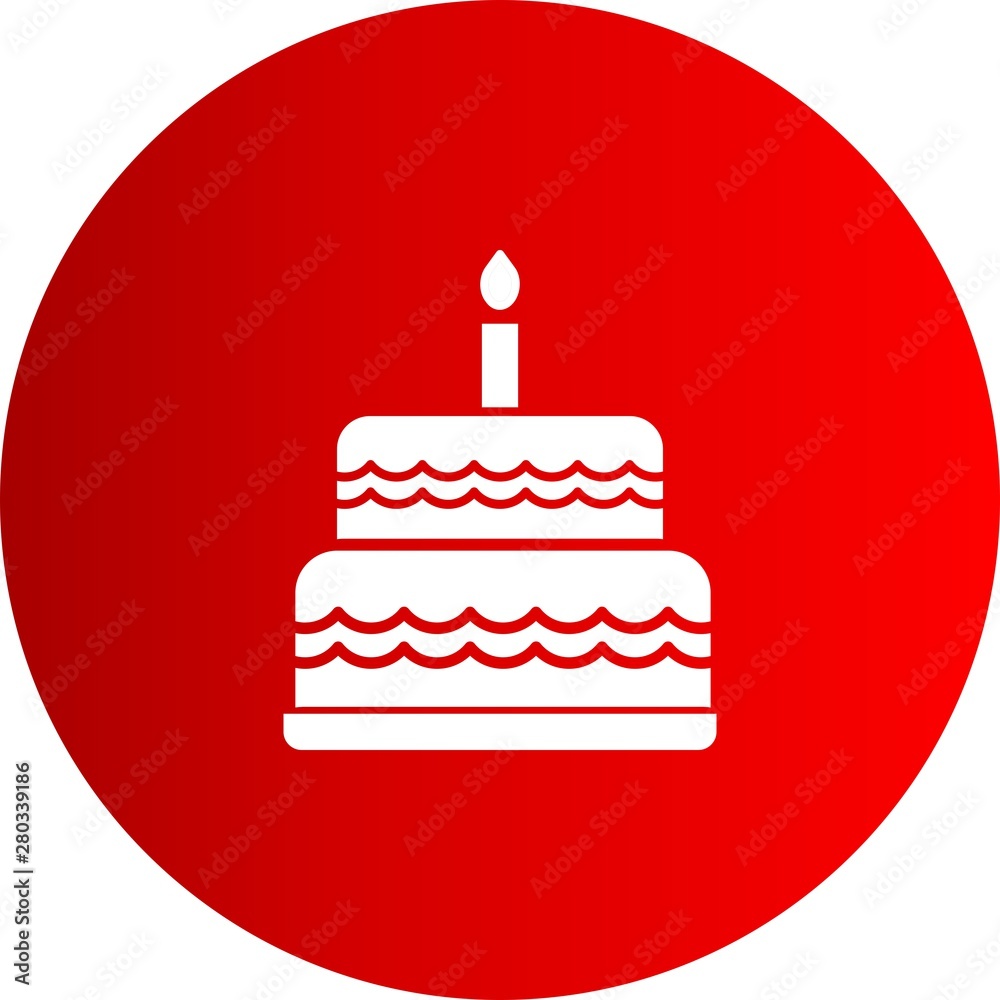 Happy birthday cake icon for your project Happy birthday cake icon for your project