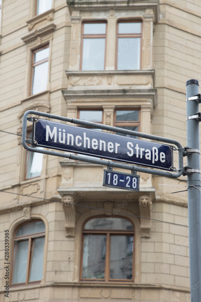 Munich Street Sign, Frankfurt