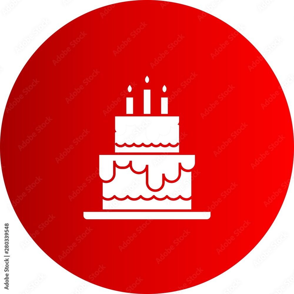Happy birthday cake icon for your project Happy birthday cake icon for your project