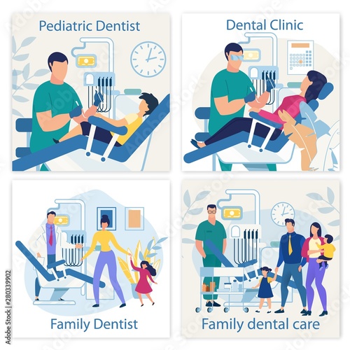 Bright Banner is Written Pediatric Dentist Flat. 