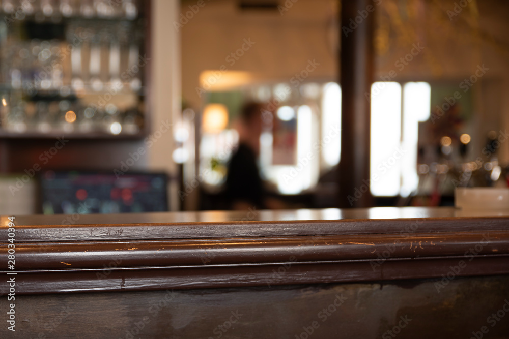 Details of a bar in a coffee house