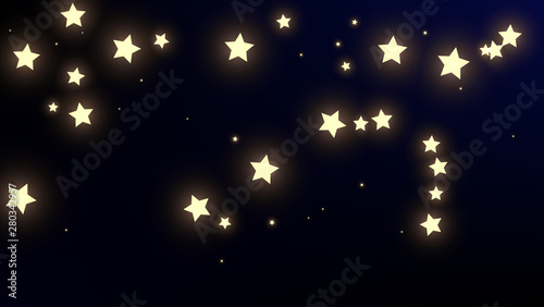 Constellation Map. Dark Blue Galaxy Pattern. Mystic Cosmic Sky with Many Stars. Astronomical Print. Vector Stars in Space Background.
