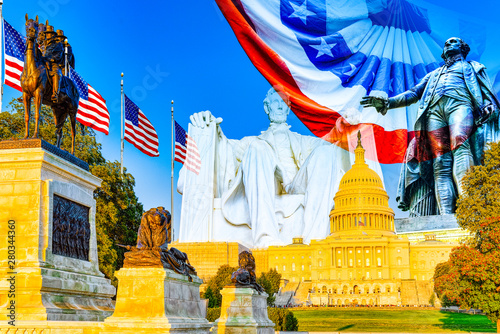 Washington, USA, United States Capitol, Ulysses S. Grant Memorial. photo