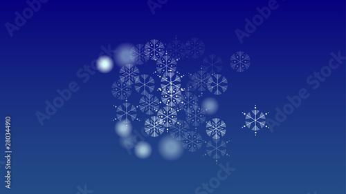 Beautiful Christmas Background with Falling Snowflakes.