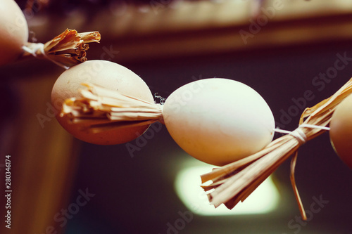 decoration of the egg and spikelets photo