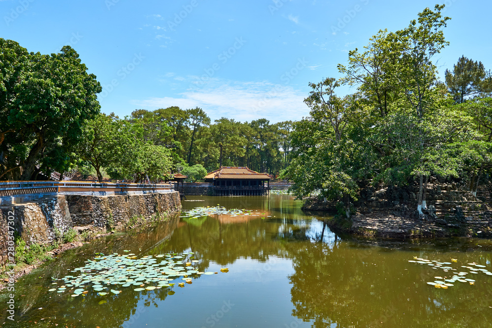 Tomb and gardens of Tu Duc emperor in Hue, Vietnam