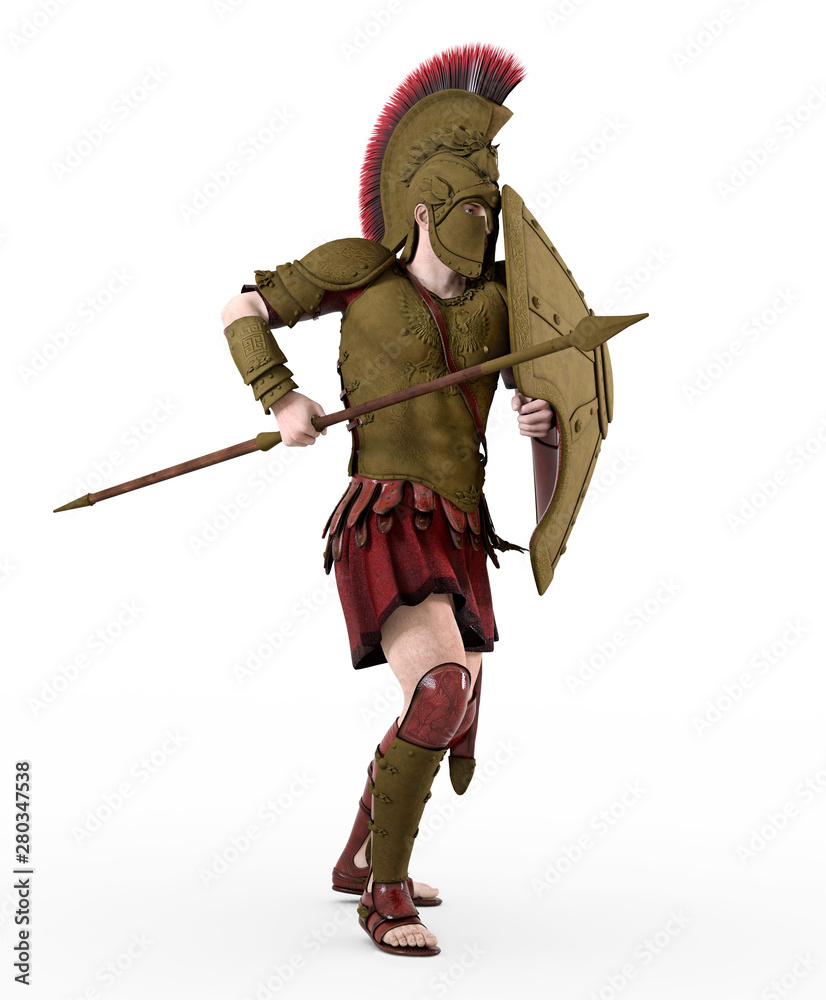 Spartanischer Krieger aus dem antiken Griechenland