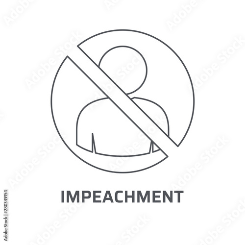 Impeachment icon. Trendy modern flat linear vector impeachment icon on white background from thin line general collection, editable outline stroke vector illustration