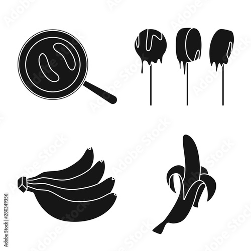 Isolated object of vitamin and eating logo. Set of vitamin and ripe vector icon for stock.