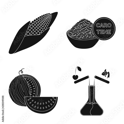 Vector design of quality and laboratory logo. Collection of quality and genetically vector icon for stock.