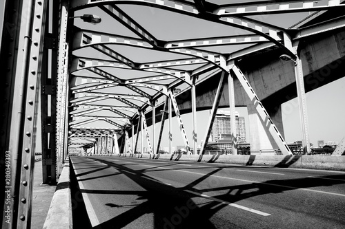 Structural steel bridge  photo