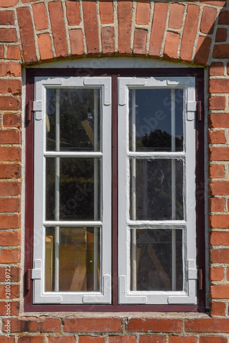 Windows at the traditional historic village of Esrum, Denmark