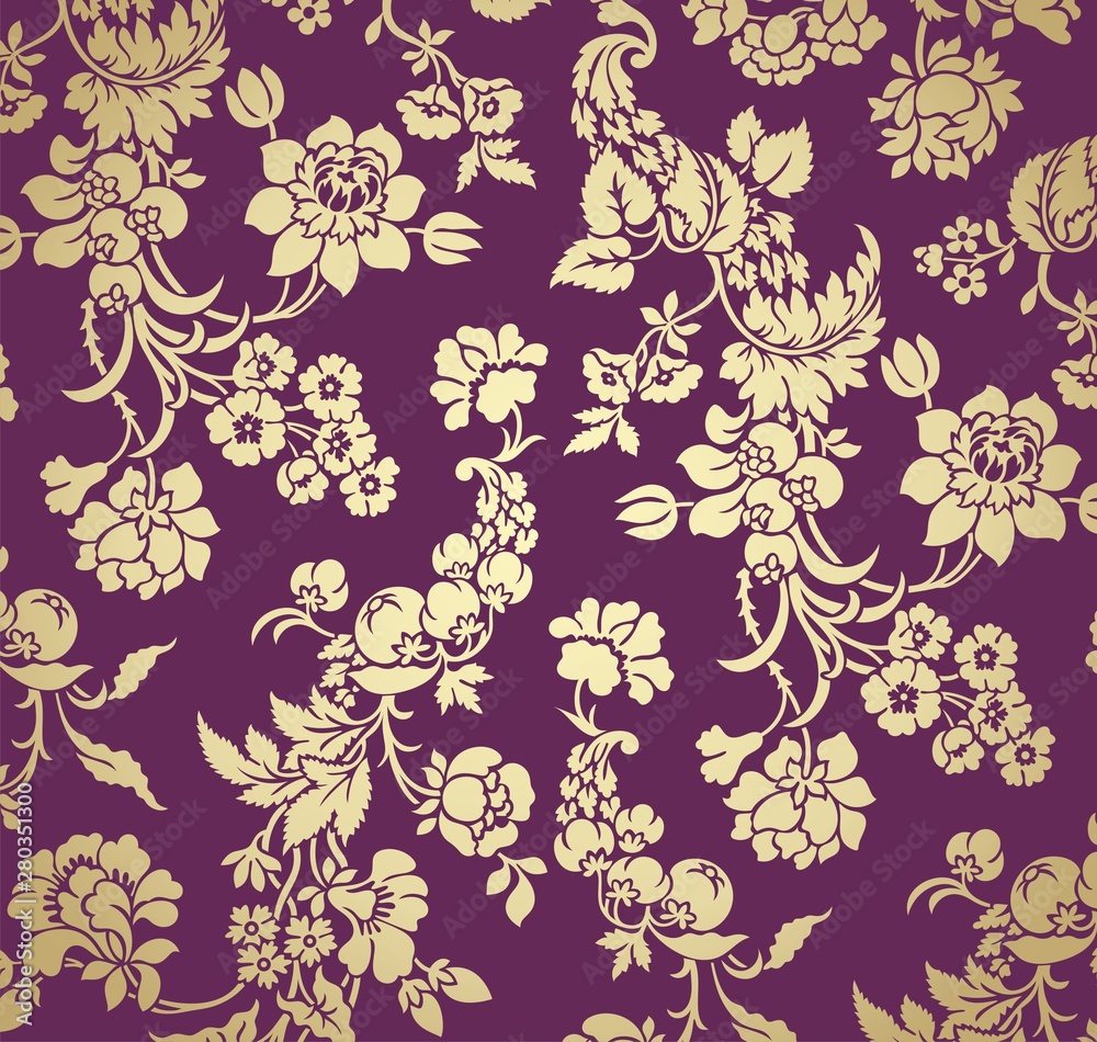 wedding card design, paisley floral pattern , India wedding card design, paisley floral pattern , India