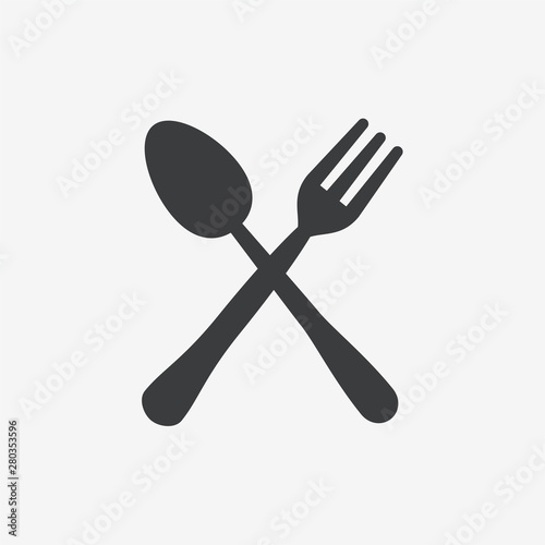 Fork & Spoon Flat Vector Icon