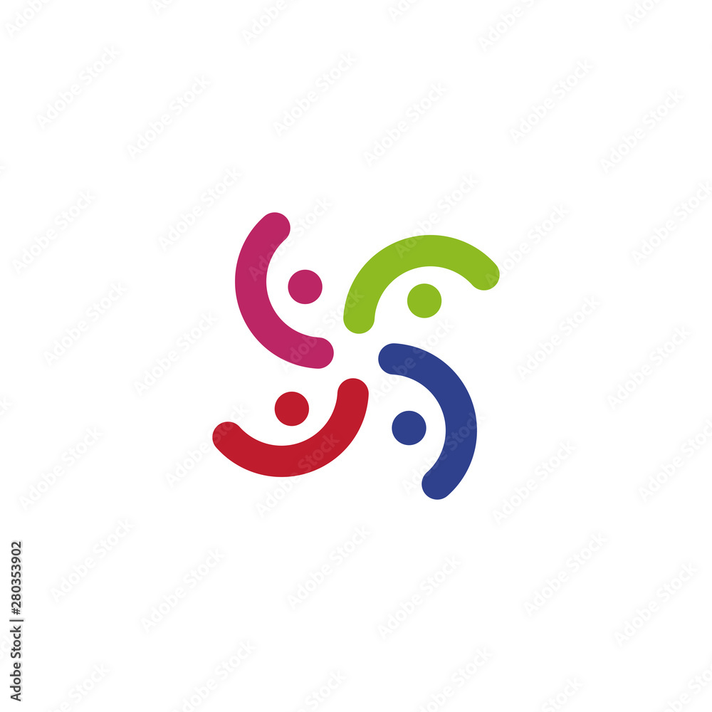 Community and adoption care logo design vector template Community and adoption care logo design vector template