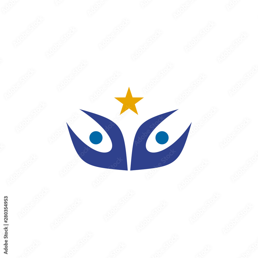 Community and adoption care logo design vector template Community and adoption care logo design vector template